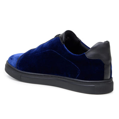 Men's Belvedere Eros Velvet Dress Sneaker in Midnight Blue