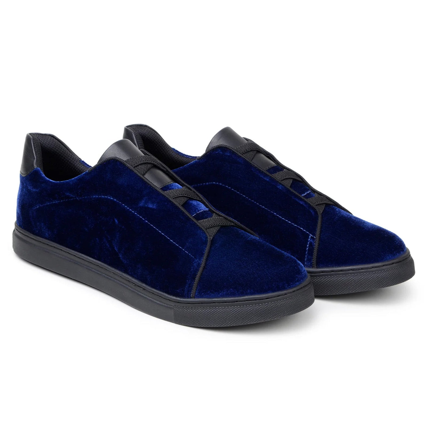 Men's Belvedere Eros Velvet Dress Sneaker in Midnight Blue