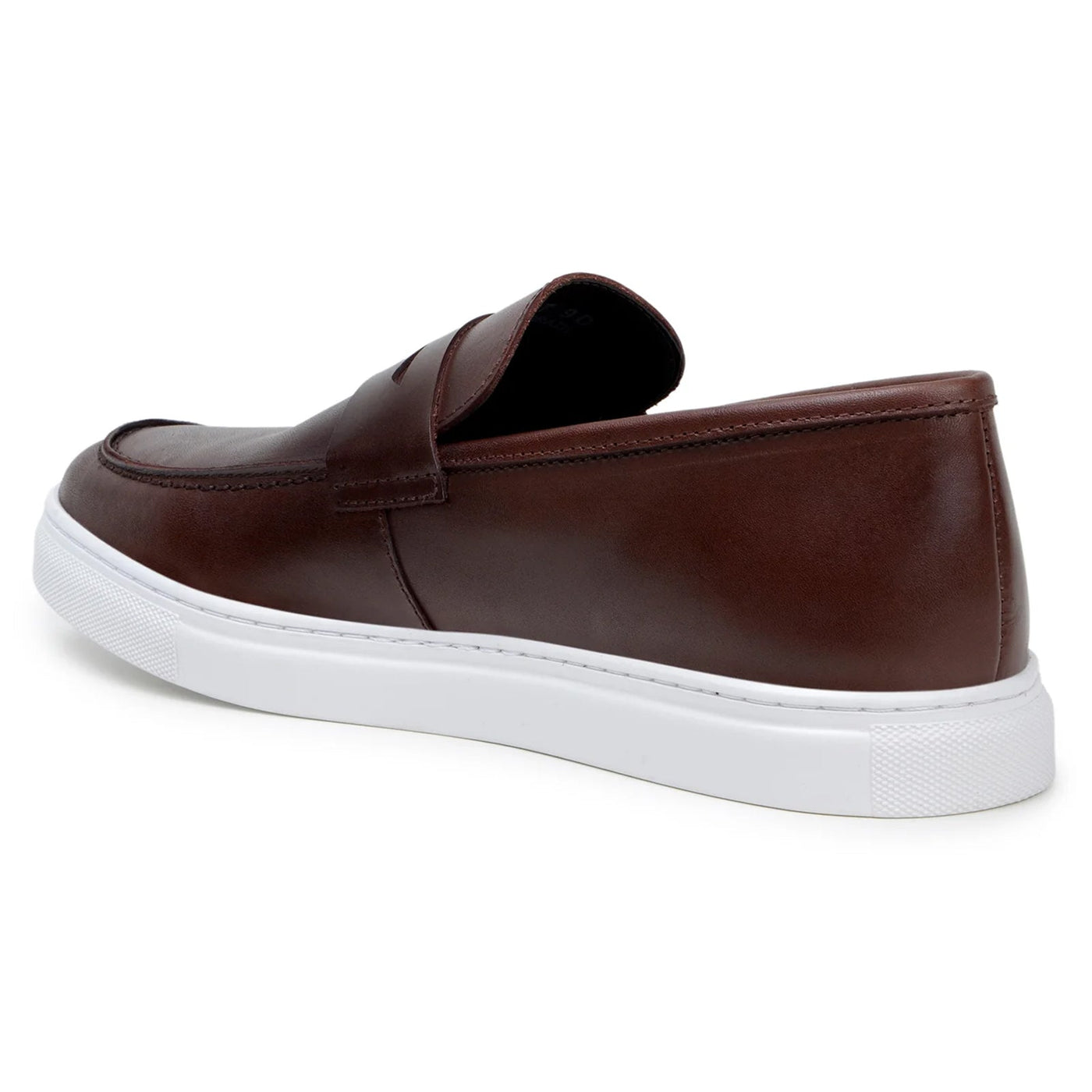 Men's Belvedere Elliot Nappa Leather Casual Slip On Penny Loafer in Brown