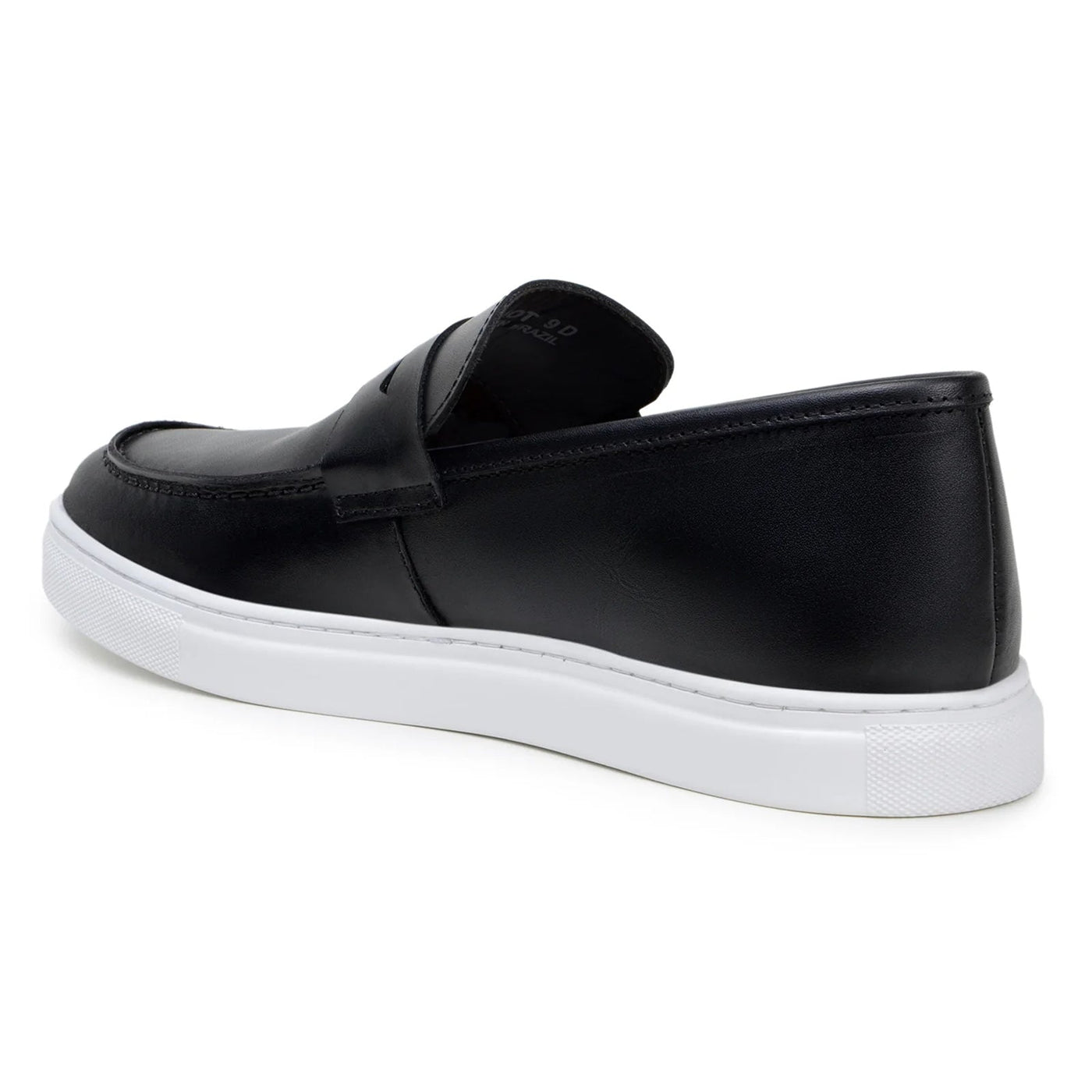 Men's Belvedere Elliot Nappa Leather Casual Slip On Penny Loafer in Black
