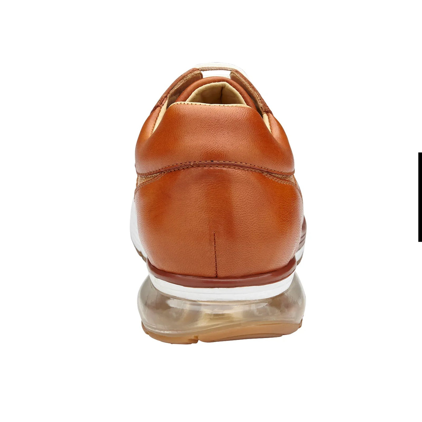 Men's Belvedere Gino Ostrich Leg & Italian Calf Leather Dress Sneaker in Brandy & Bone