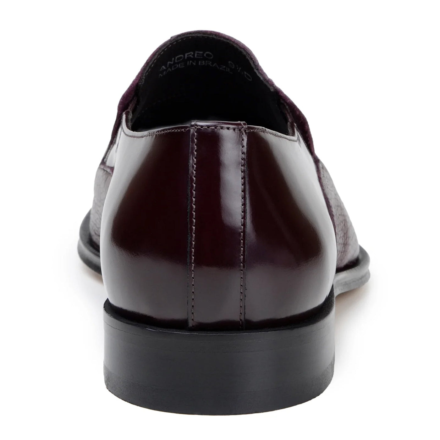Men's Belvedere Andreo Italian Deerskin & Nappa Leather Cap Toe Slip On Loafer in Burgundy