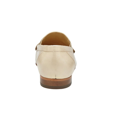 Men's Belvedere Bruno Ostrich Leg & Italian Calfskin Buckle Dress Loafer in Ivory Off White