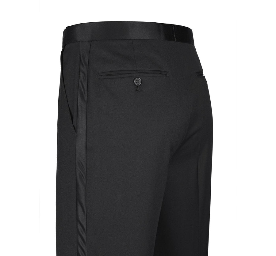 Mens Traditional Two Button Classic Fit Notch Tuxedo in Black