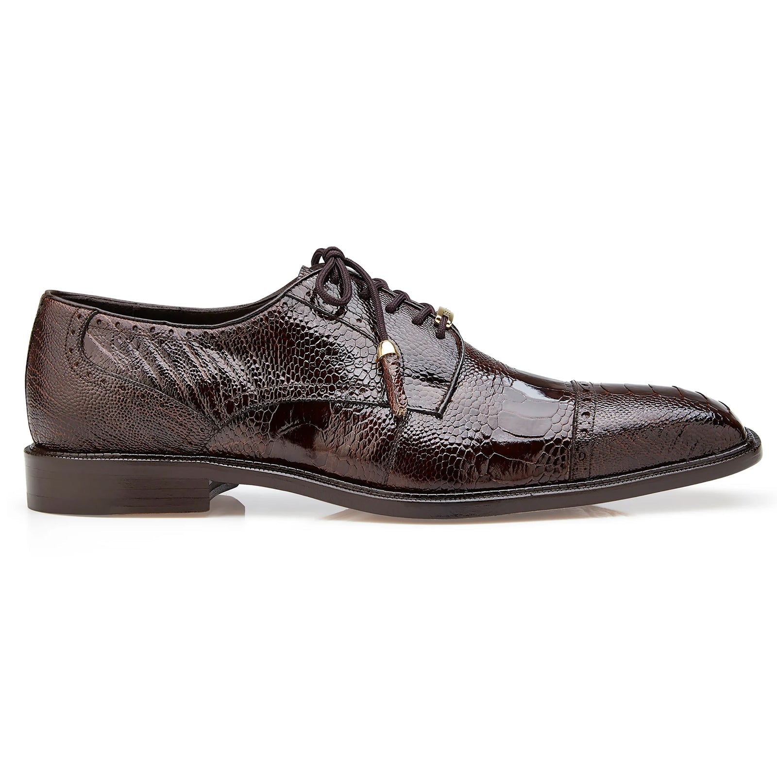 Mens Belvedere Samuel Calf & Ostrich Split Toe Dress Shoe in Blue