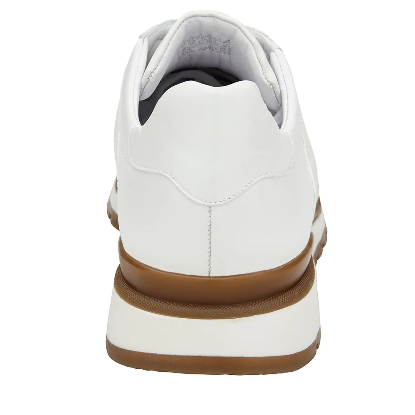 Men's Belvedere Blake Calf & Ostrich Leg Dress Sneaker in White