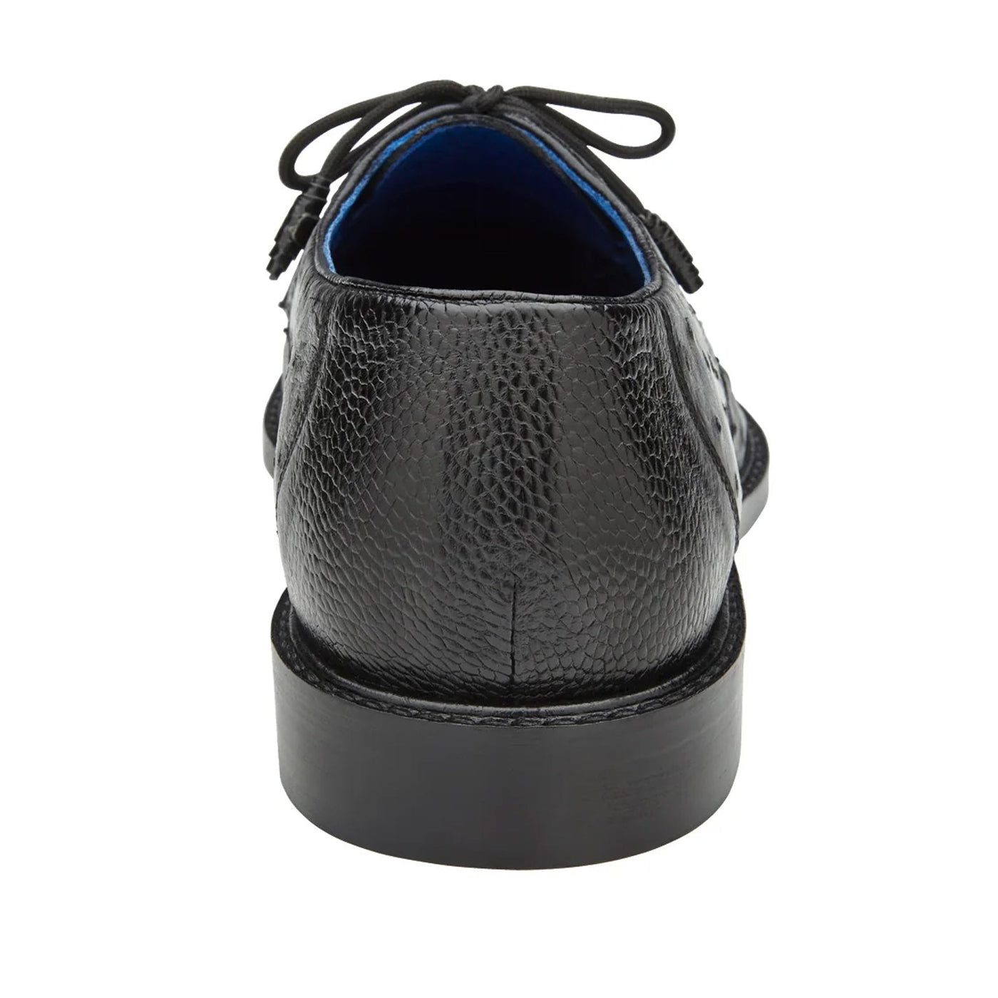Men's Belvedere Bolero Ostrich Moc Toe Dress Shoe in Black