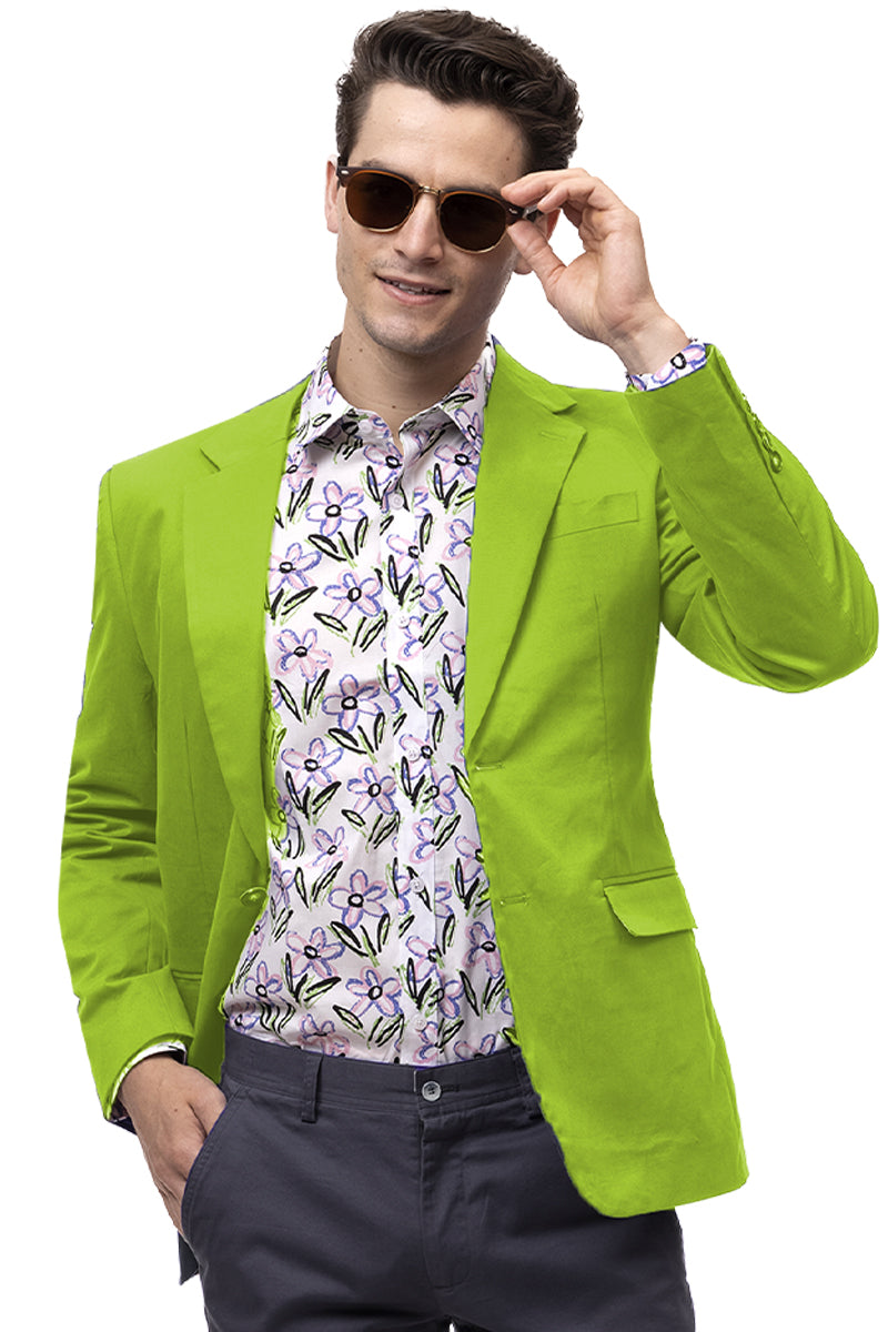 Men's Modern Fit Casual Summer Chino Blazer in 