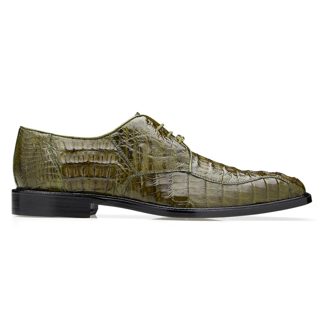 Men's Belvedere Chapo Hornback Caiman Crocodile Dress Shoe in