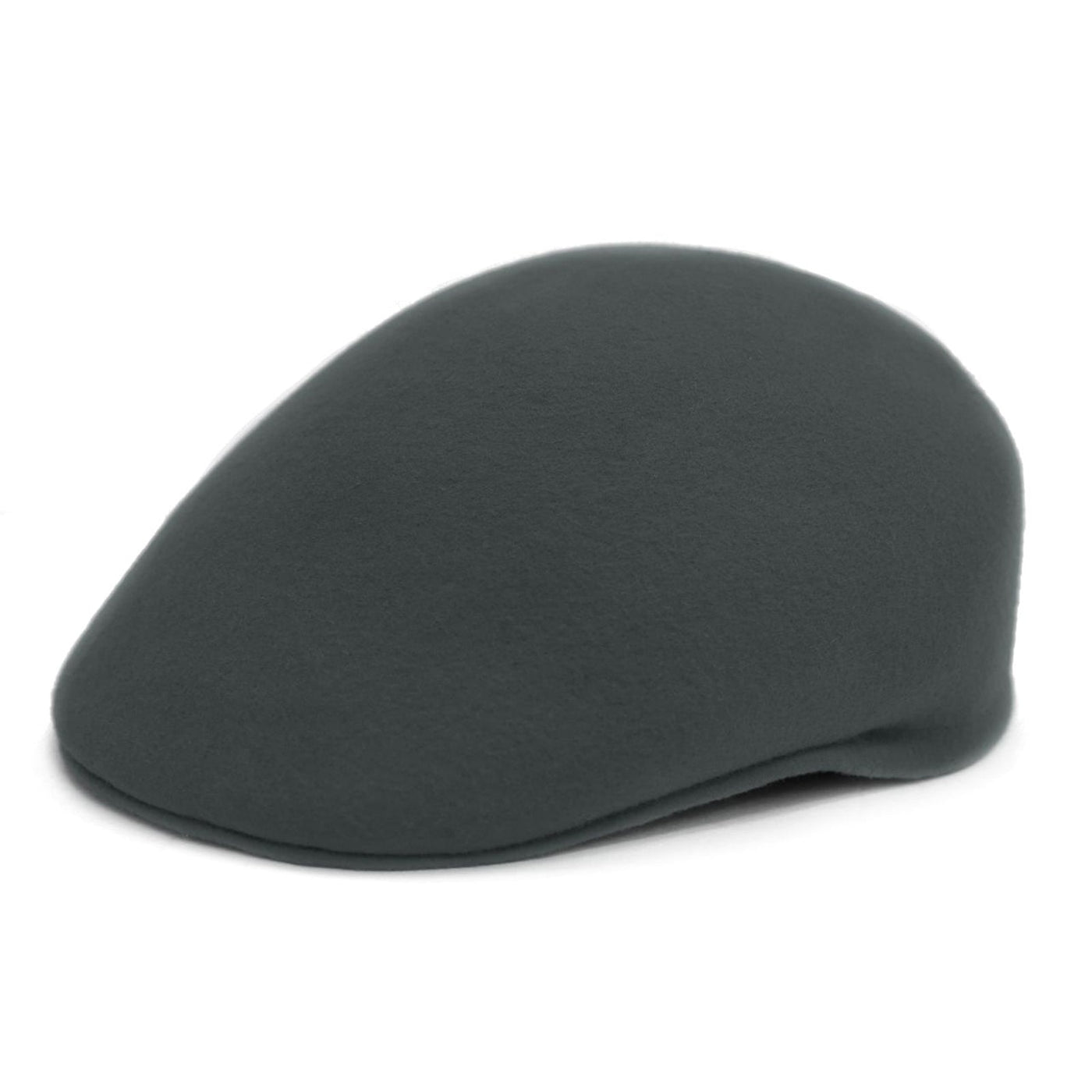 Mens Classic Wool English Cap Dress Hat in Charcoal Grey