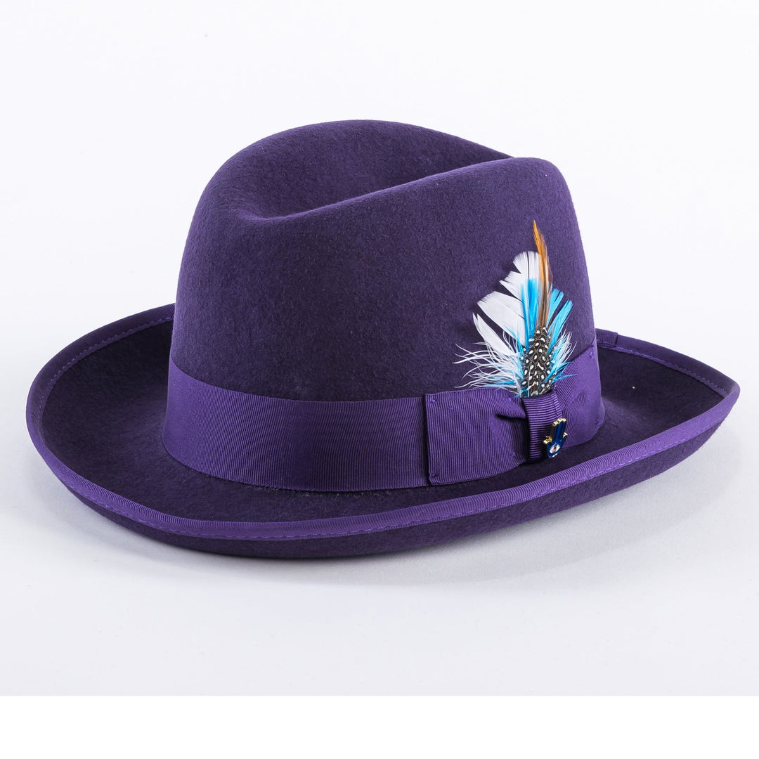 purple dress hats LADIES BOATER HAT - Purple and Lilac