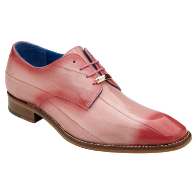 Men's Belvedere Hand Painted Eel Skin Dress Shoe in Antique Pink