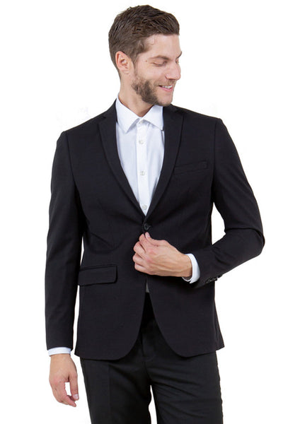 Men's Basic Business Sport Coat Blazer in Black
