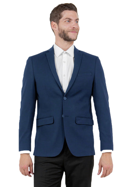 Men's Basic Business Sport Coat Blazer in Navy Blue