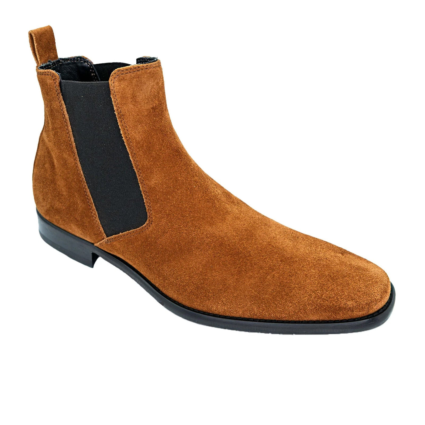 Men's Belvedere Milano Italian Suede Ankle Boot in Camel