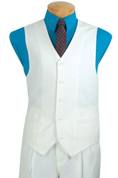 Men's Basic Suit Vest in White