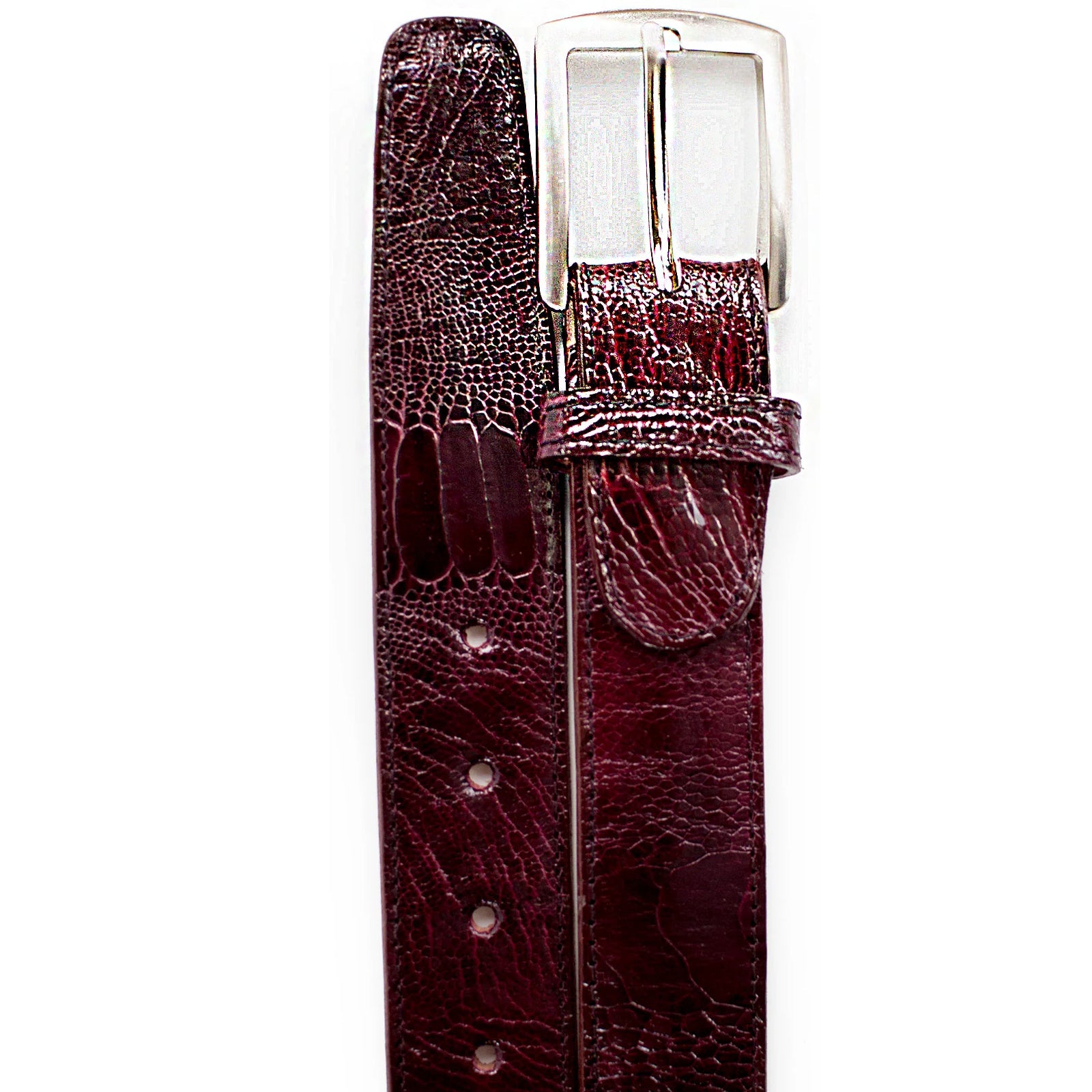 Men's Belvedere Genuine Ostrich Quill Dress Belt in Navy main image 0