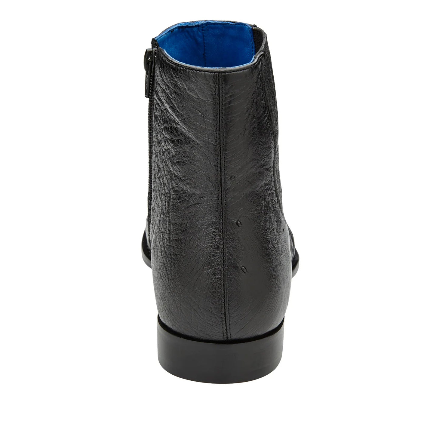 Men's Belvedere Roger Ostrich Quill Dress Boot in Black