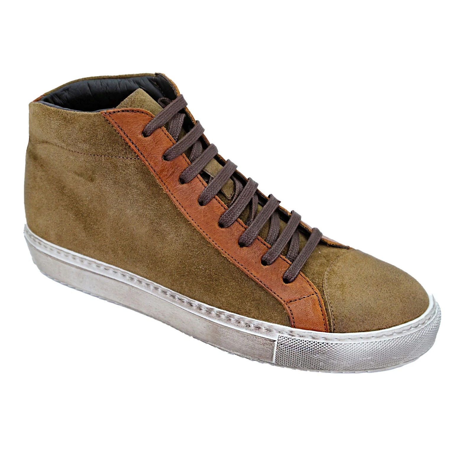 GIOVACCHINI Ruben Ant. Cognac Suede Leather High-top Sneakers main image 1
