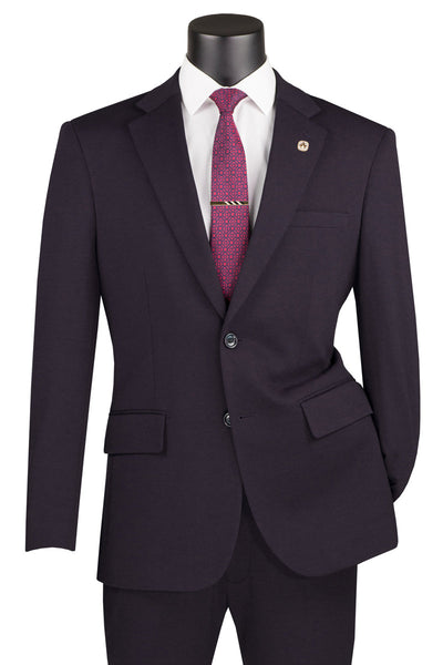 Men's Basic Slim Fit Ultra Stretch Wedding Suit in Charcoal Grey