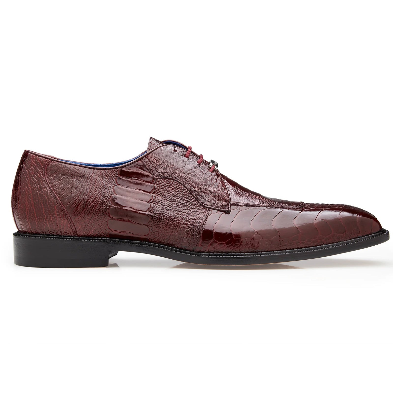 Mens Belvedere Isola Ostrich Quill Dress Shoe in Brown
