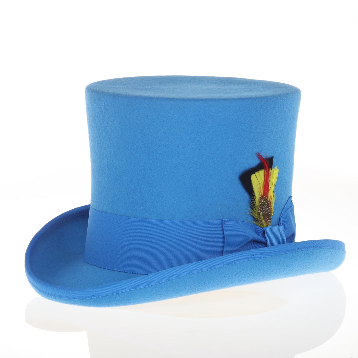 Men's Tall 100% Wool Dress Top Hat in Royal Blue