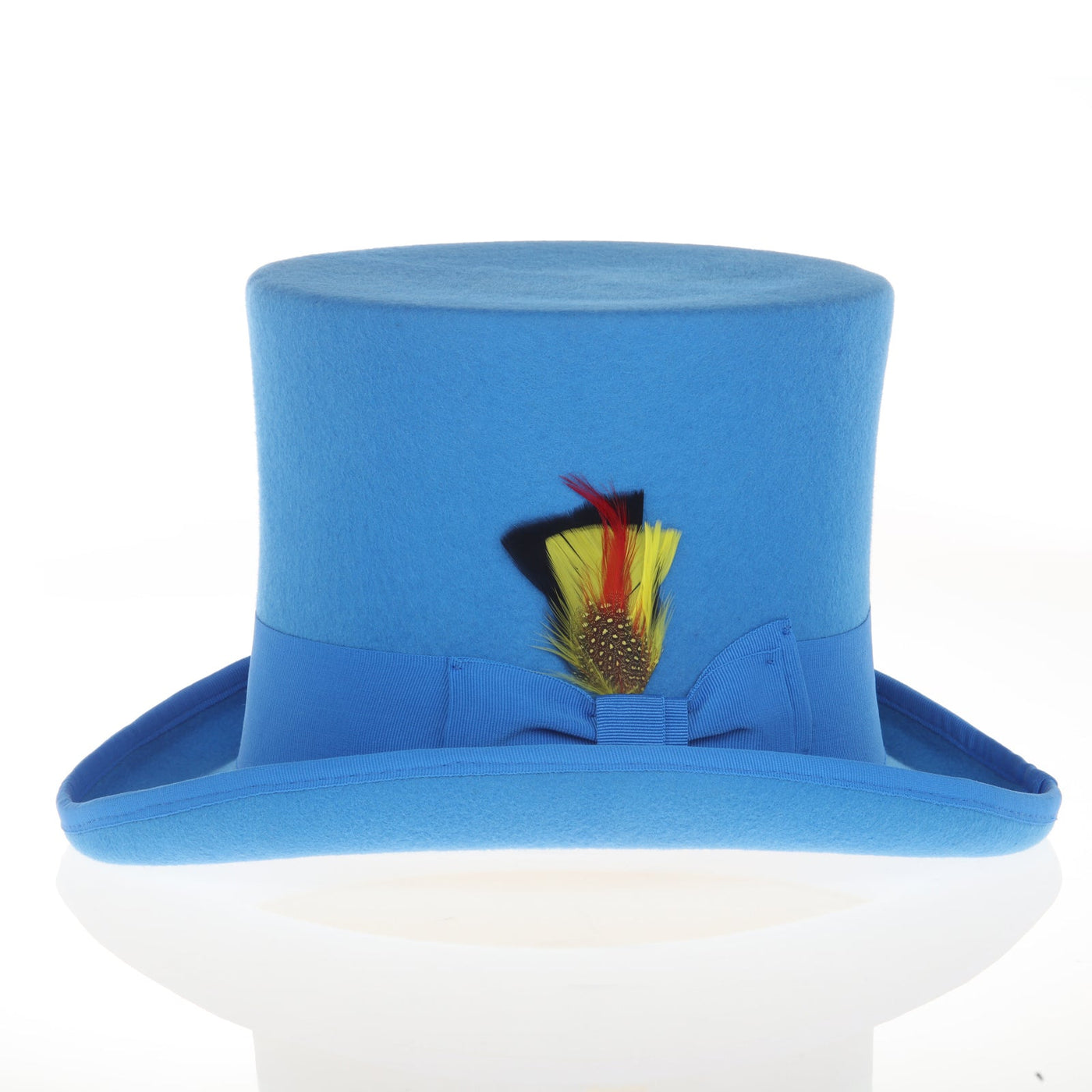 Men's Tall 100% Wool Dress Top Hat in Royal Blue