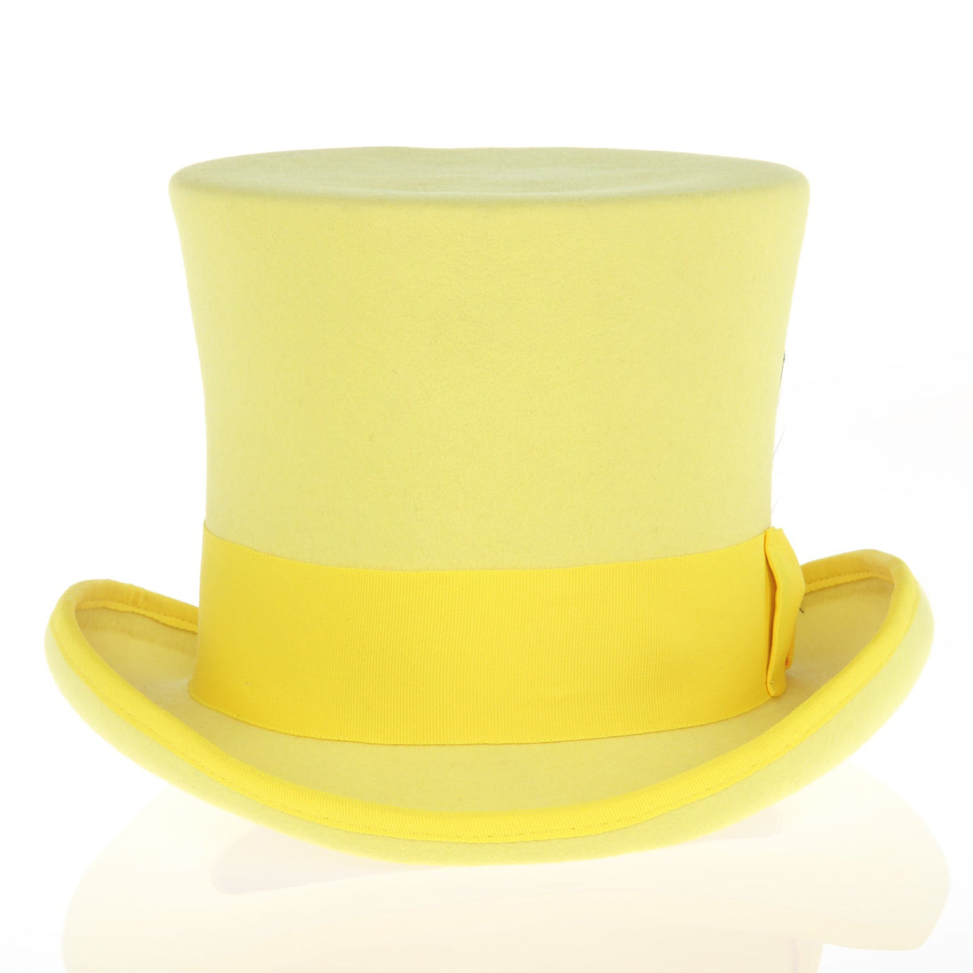 Men's Tall 100% Wool Dress Top Hat in Yellow