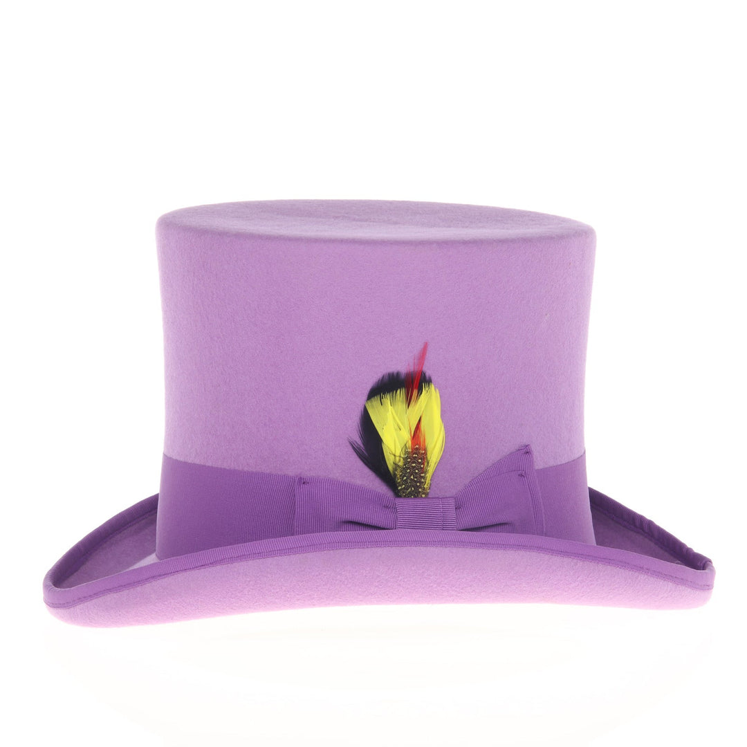 Men's Tall 100% Wool Dress Top Hat in Purple Purple / Small