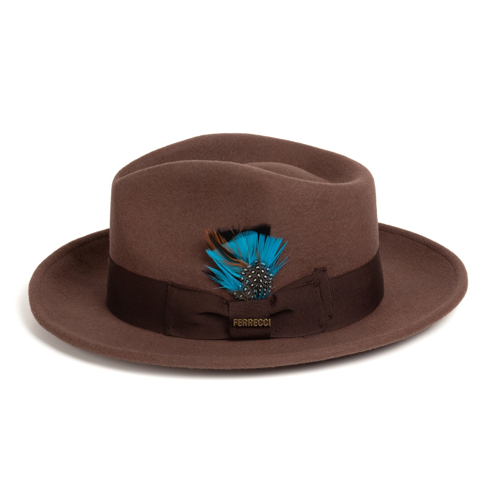 Mens Classic Wool Fedora Dress Hat in Brown – SignatureMenswear