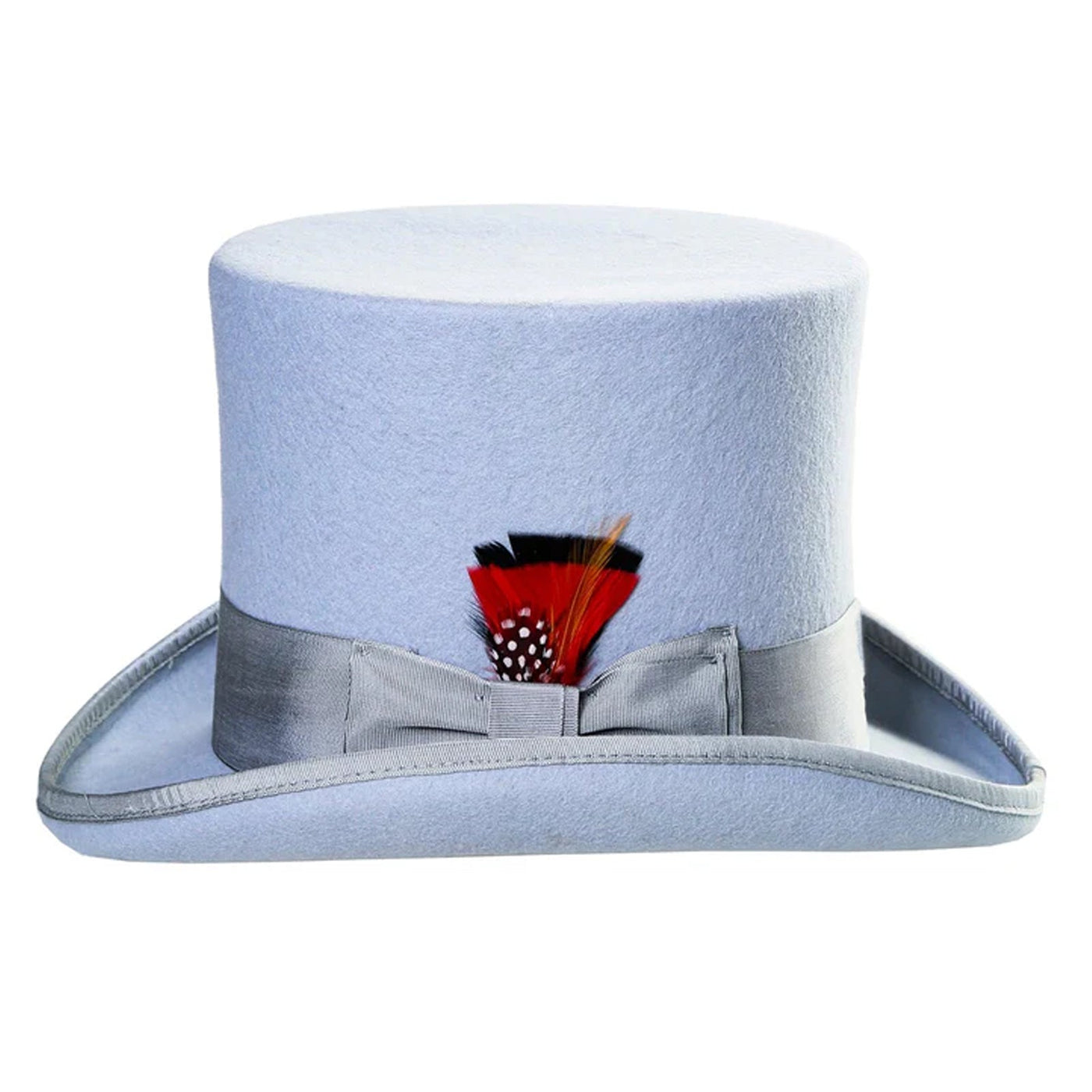 Men's Tall 100% Wool Dress Top Hat in Sky Blue