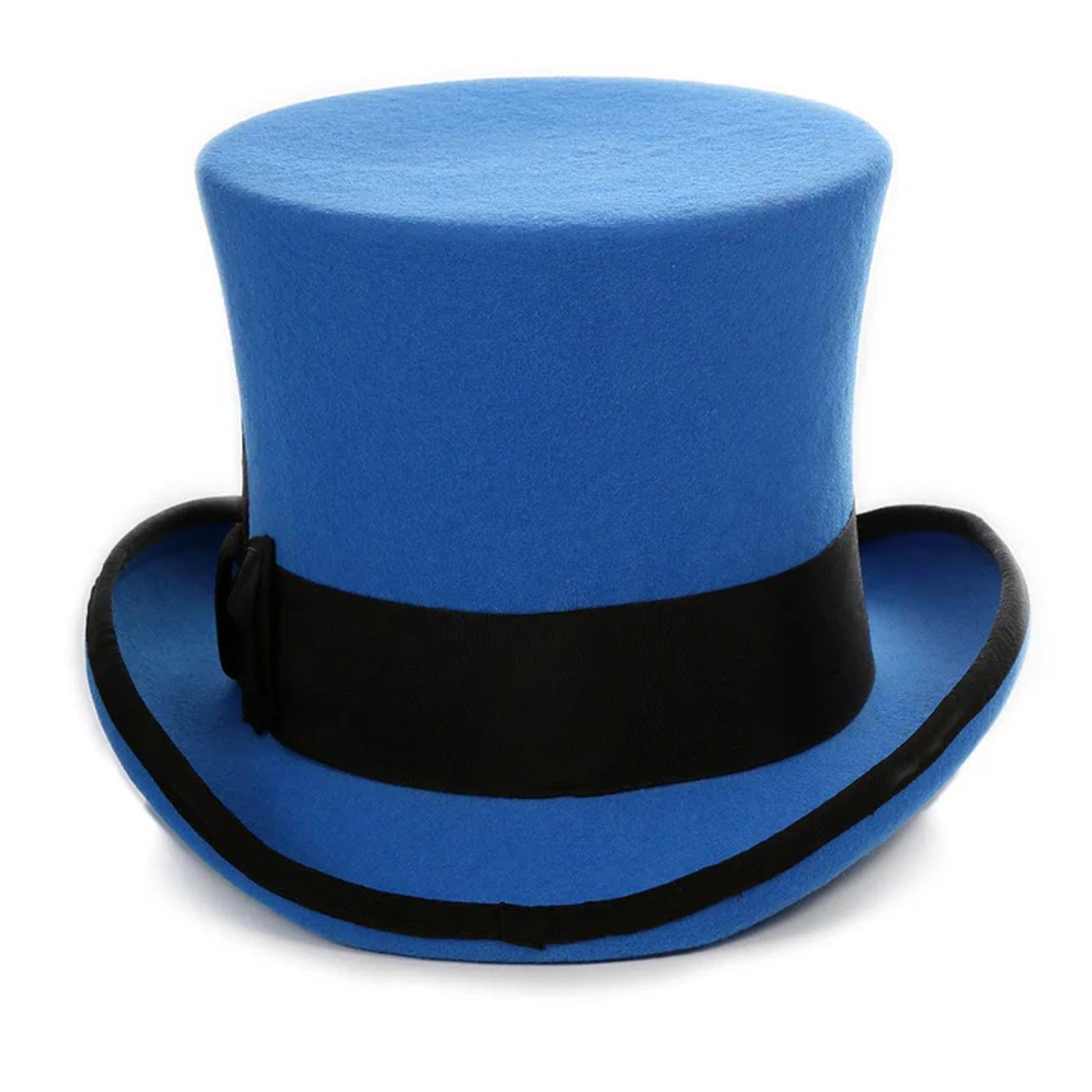 Men's Tall 100% Wool Dress Top Hat in Blue & Black