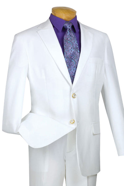Men's Slim Fit Poplin Club Sport Coat Blazer in White