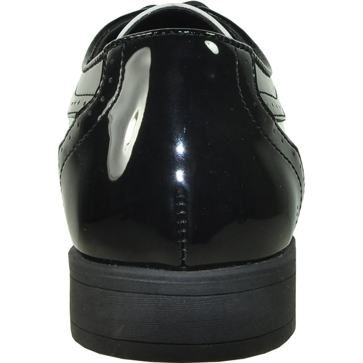 Mens 1920's Gangster Wingtip Dress Shoe in Black and White 11.5M / Black