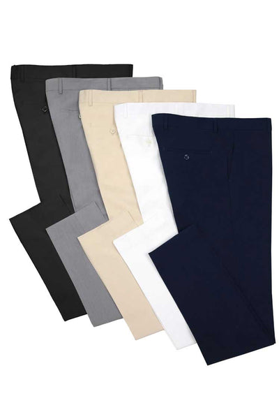 Men's Ultra Slim Fit Wool Feel Dress Pants in 5 Colors