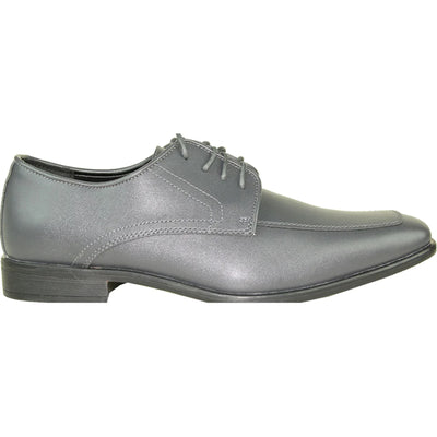 Mens Formal Oxford Lace Up Dress & Tuxedo Shoe in Light Grey