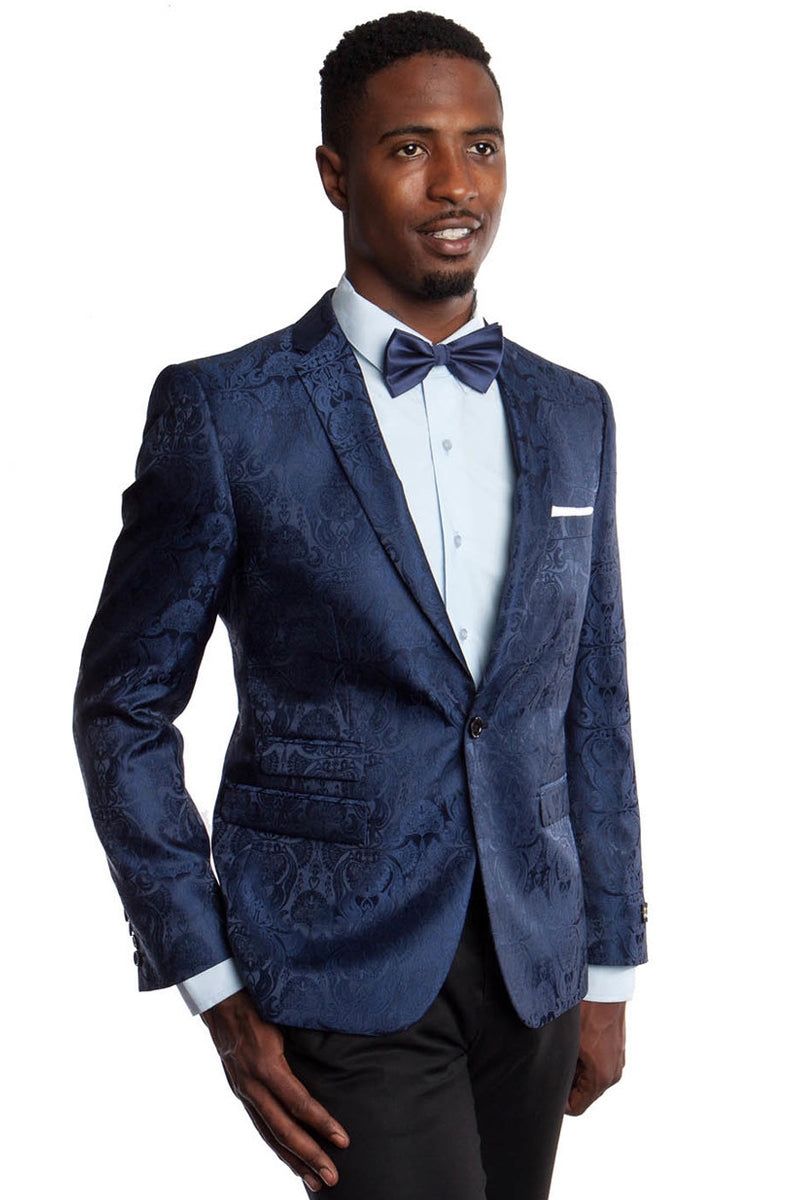 Men's Two Button Navy Blue Blazer Jacket