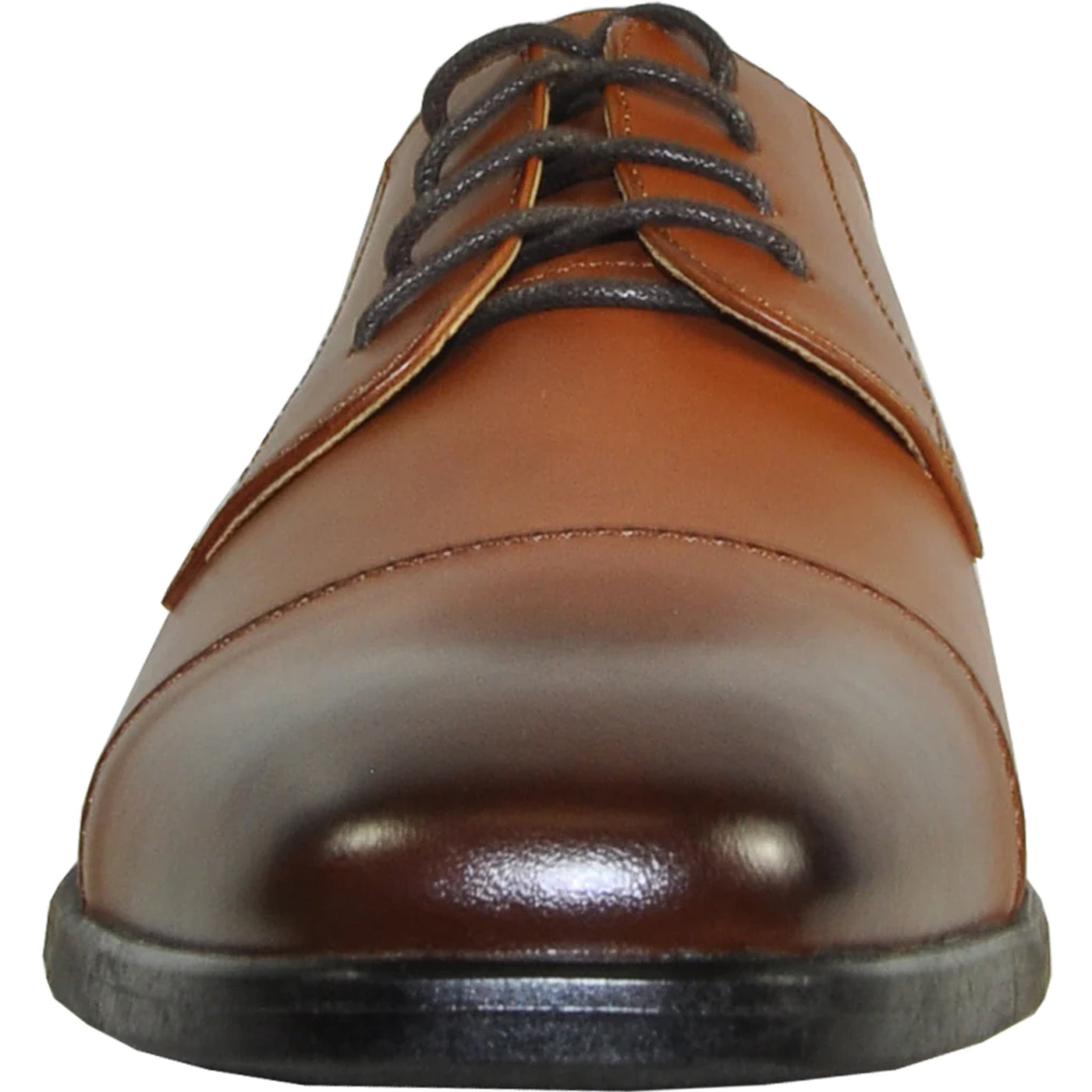 Mens Vintage Style Oxford Cap Toe Dress Shoe in Antique Brown