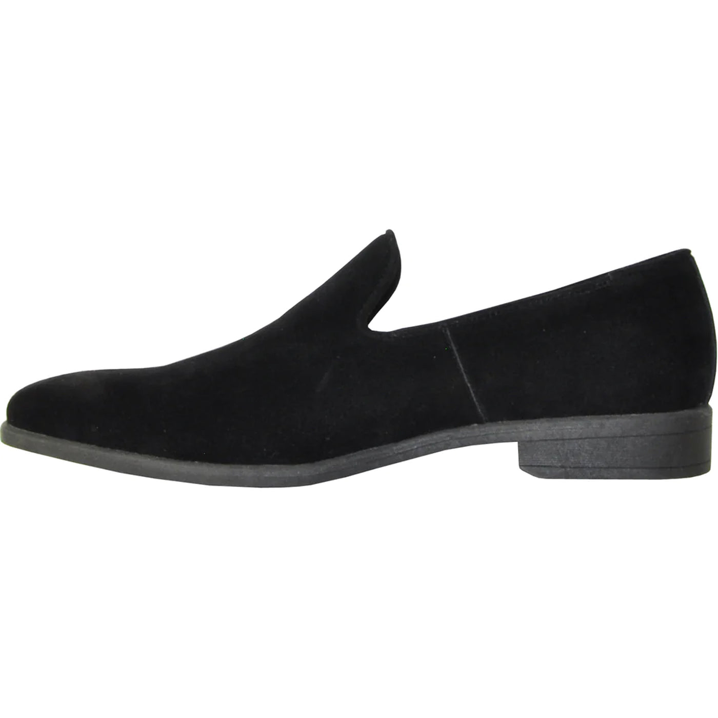 Mens Vegan Suede Wedding & Prom Slip On Loafer Dress Shoe in Black