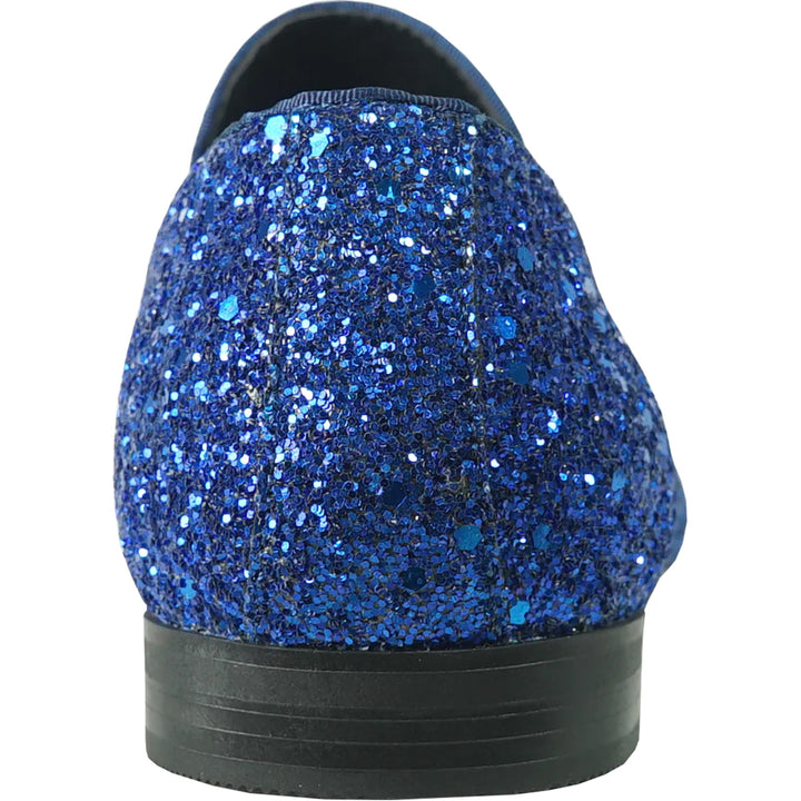 Mens Modern Glitter Sequin Prom Tuxedo Buckle Loafer in  display picture 3
