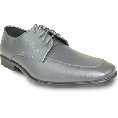 Mens Formal Oxford Lace Up Dress & Tuxedo Shoe in Light Grey
