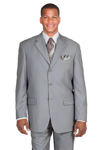 Mens Classic 3 Button Regular Fit Suit in Grey – SignatureMenswear