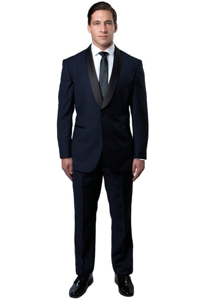 Men's Classic Slim Fit Shawl Lapel Tuxedo in Navy