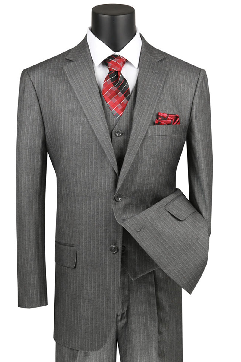 Men's Vested Unique Exclusive Fashion Suit Grey main image 1