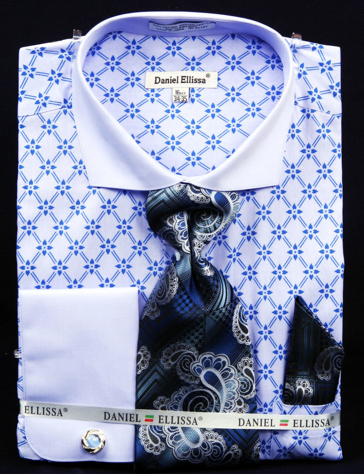 Mens Fashion Dress Shirts And Ties Lt Blue Colorful Men'S Dress Shirt