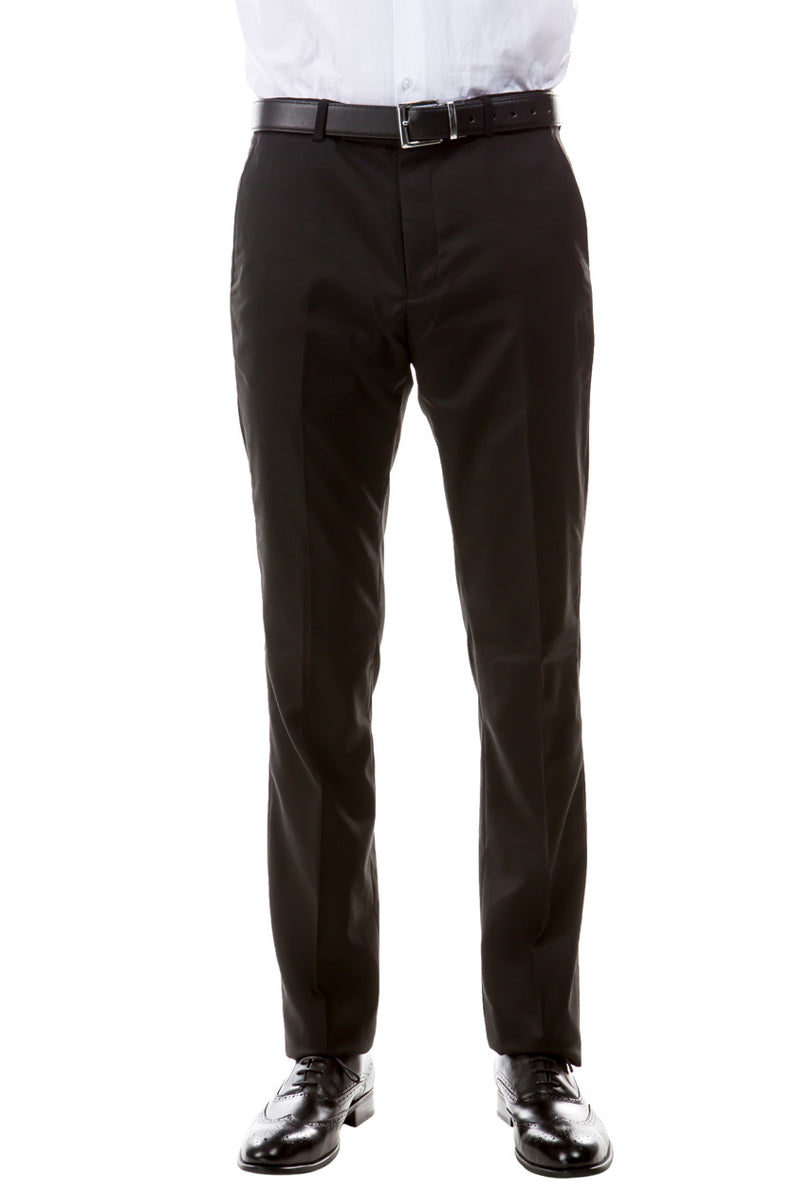 Men's Designer Wool Suit Separate Pants in Black