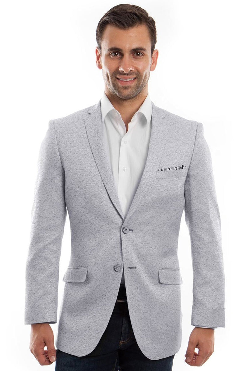 Men's Slim Fit Summer Speck Pattern Blazer in Blue & Lavender