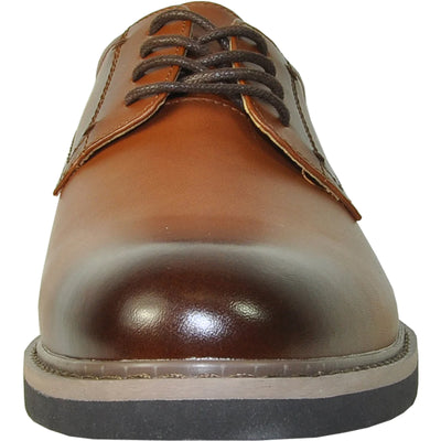 Mens Relaxed Oxford Dress Shoe in Antique Cognac Brown