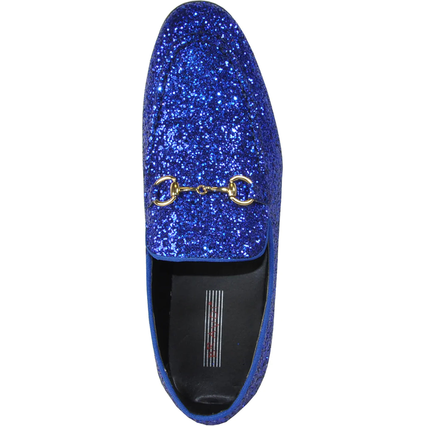 Mens Modern Glitter Sequin Prom Tuxedo Loafer in Royal Blue