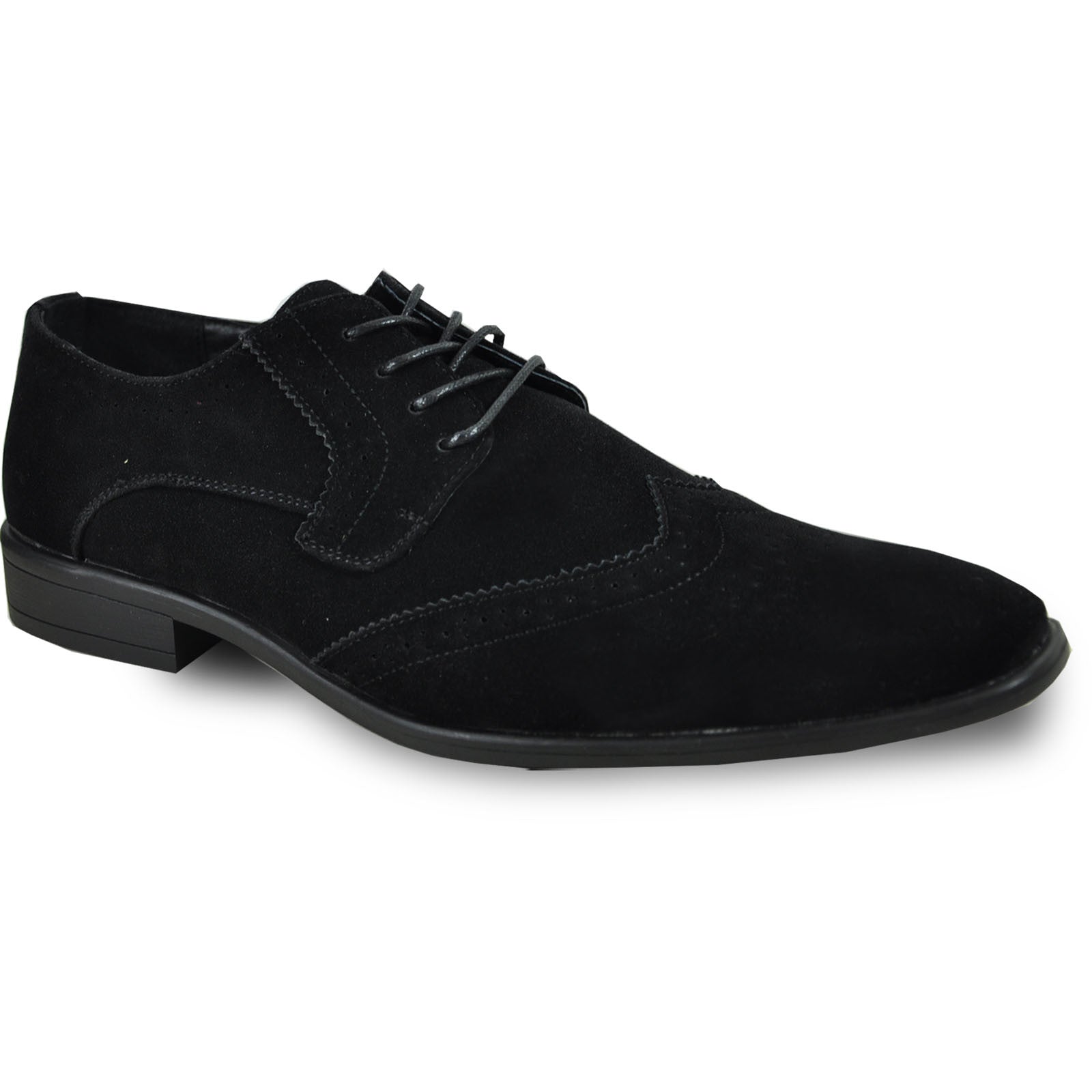 Mens Vegan Suede Wedding and Prom Slip On Loafer Dress Shoe in Black main image 0